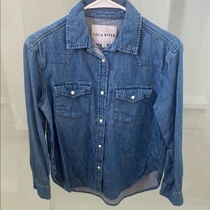Lola Blue Denim Button Down Shirt